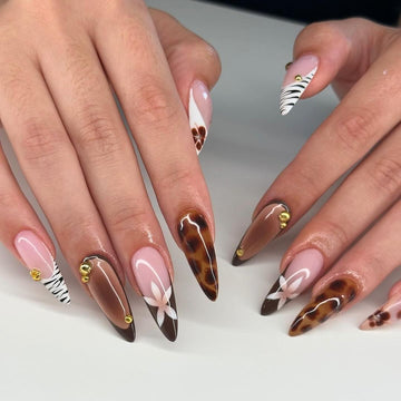 Floral French Press on Nails Z72