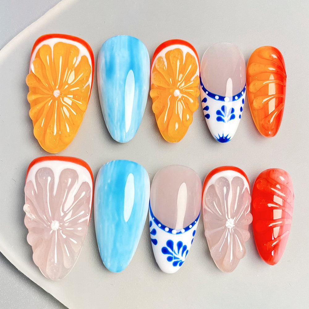 Summer Orange Nail Designs That Pop