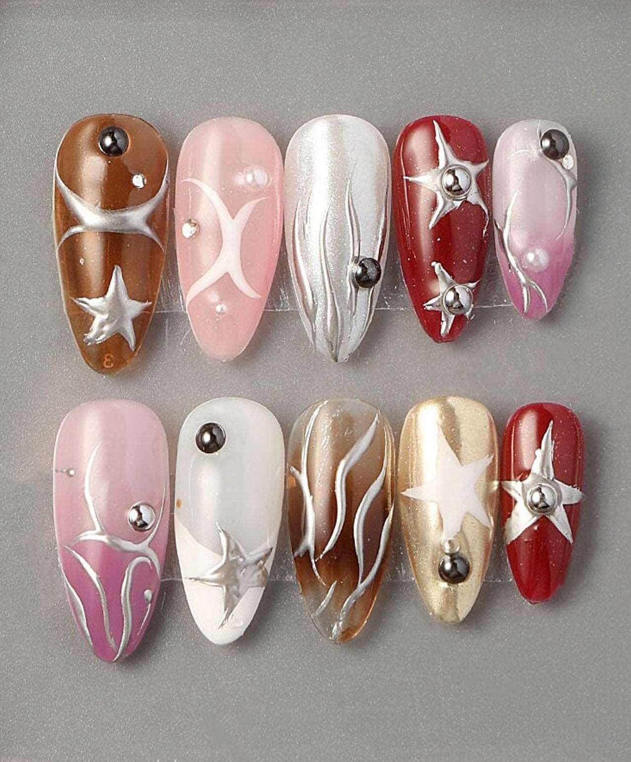 Handmade deals press on nails bundle