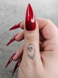 Bloody Brilliant Glossy Red Nails - Custom Handmade Fake Nail