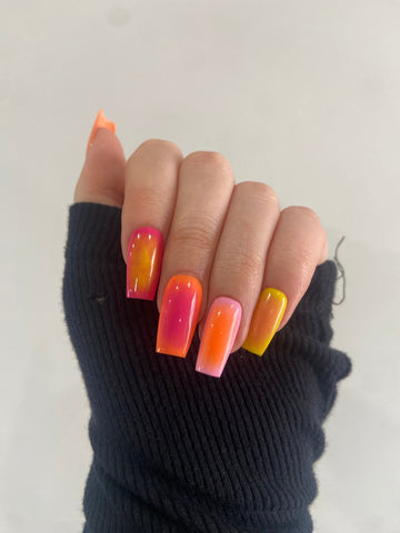 Summer Aura Simple Ombre Handmade Press On Nails