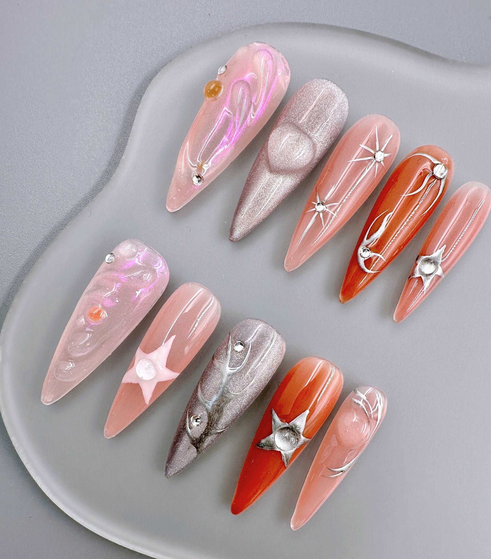 Cute Y2K Style Custom Handmade Press on Nails