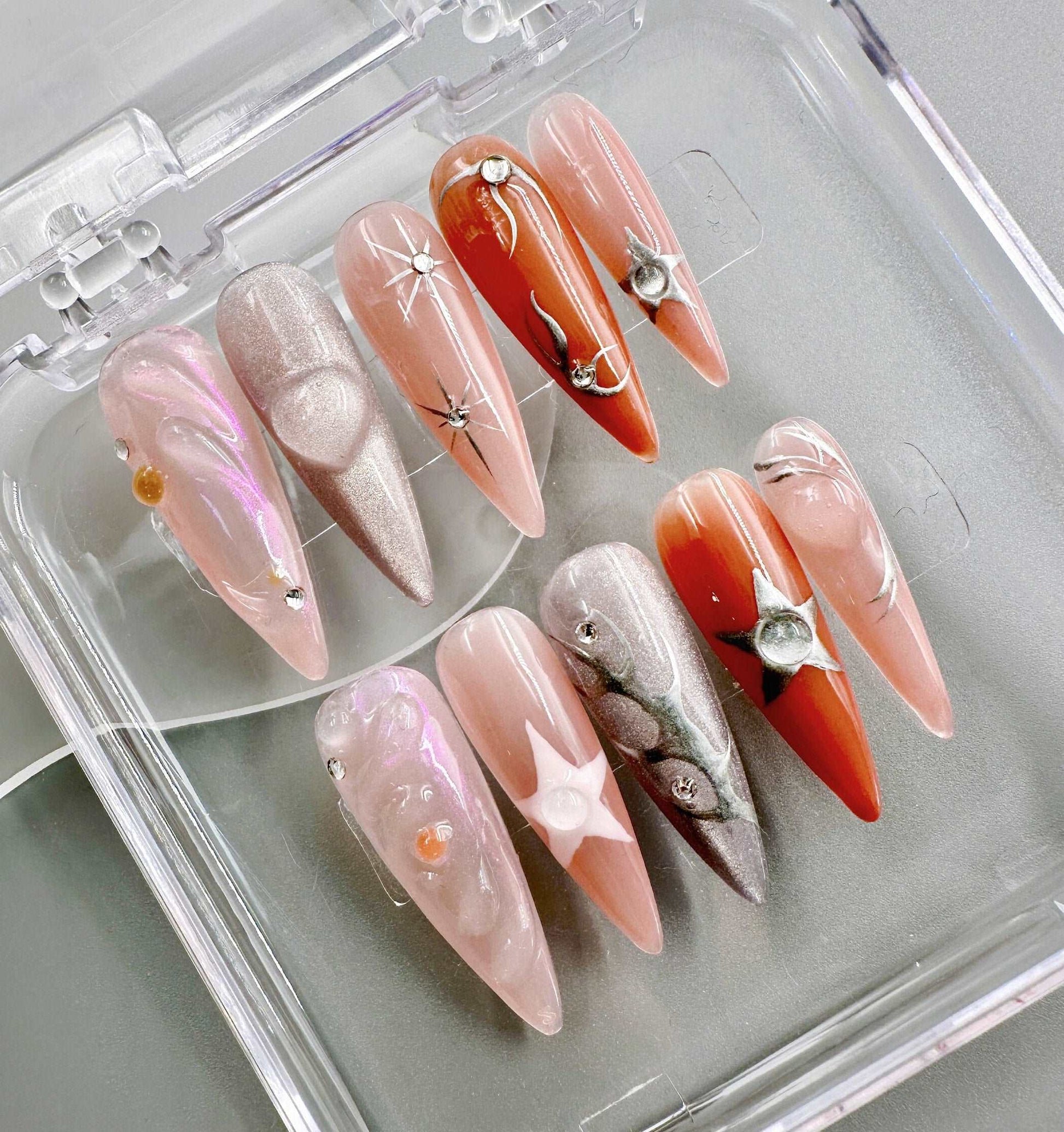 Cute Y2K Style Custom Handmade Press on Nails