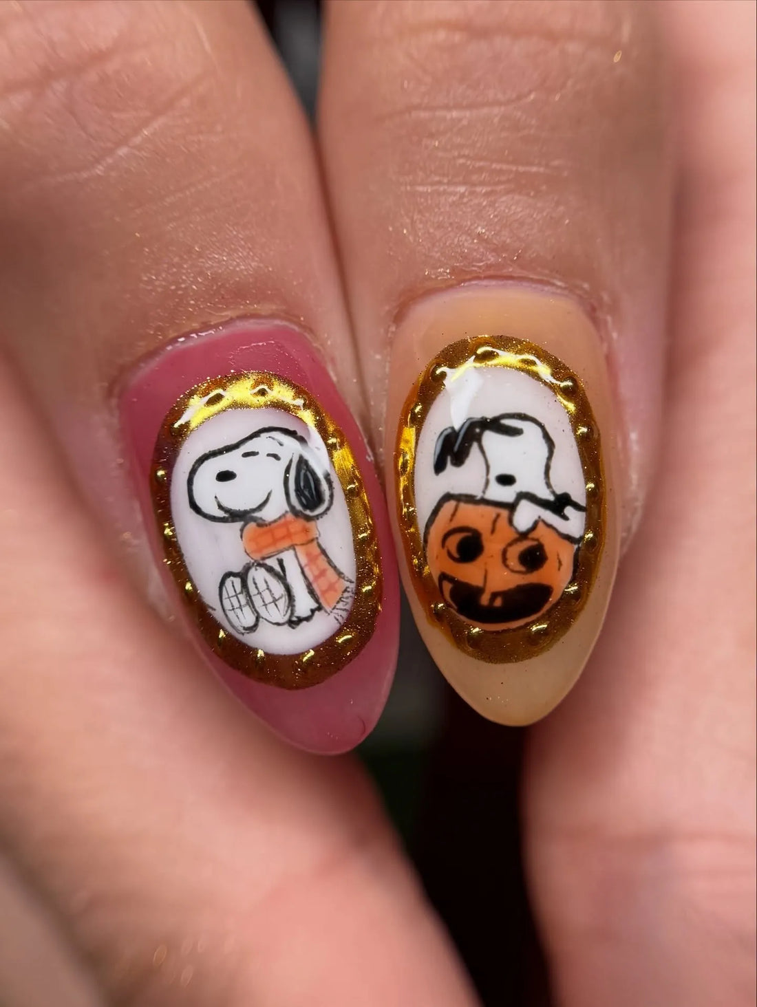 Handmade Cute Cartoon Fall Festival Orange Pumpkin Cherry Pie Press on Nails PT6
