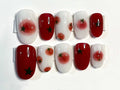 Food Lover Tomato Style Press On Nails - Red and White Design