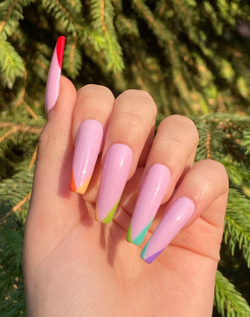 Simple Pride Month Handmade Custom Press On Nails